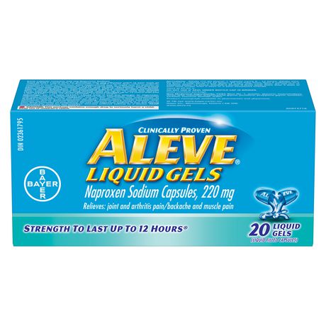 Aleve Liquid Gels Capsules 220 mg, 20 Liquid Gels