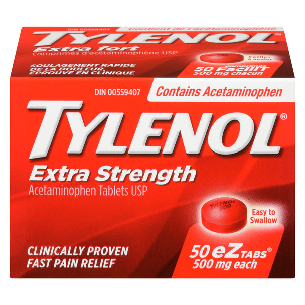 An image of TYLENOL XST EZ TB 500MG 50 by  Johnson & Johnson Inc. OTC