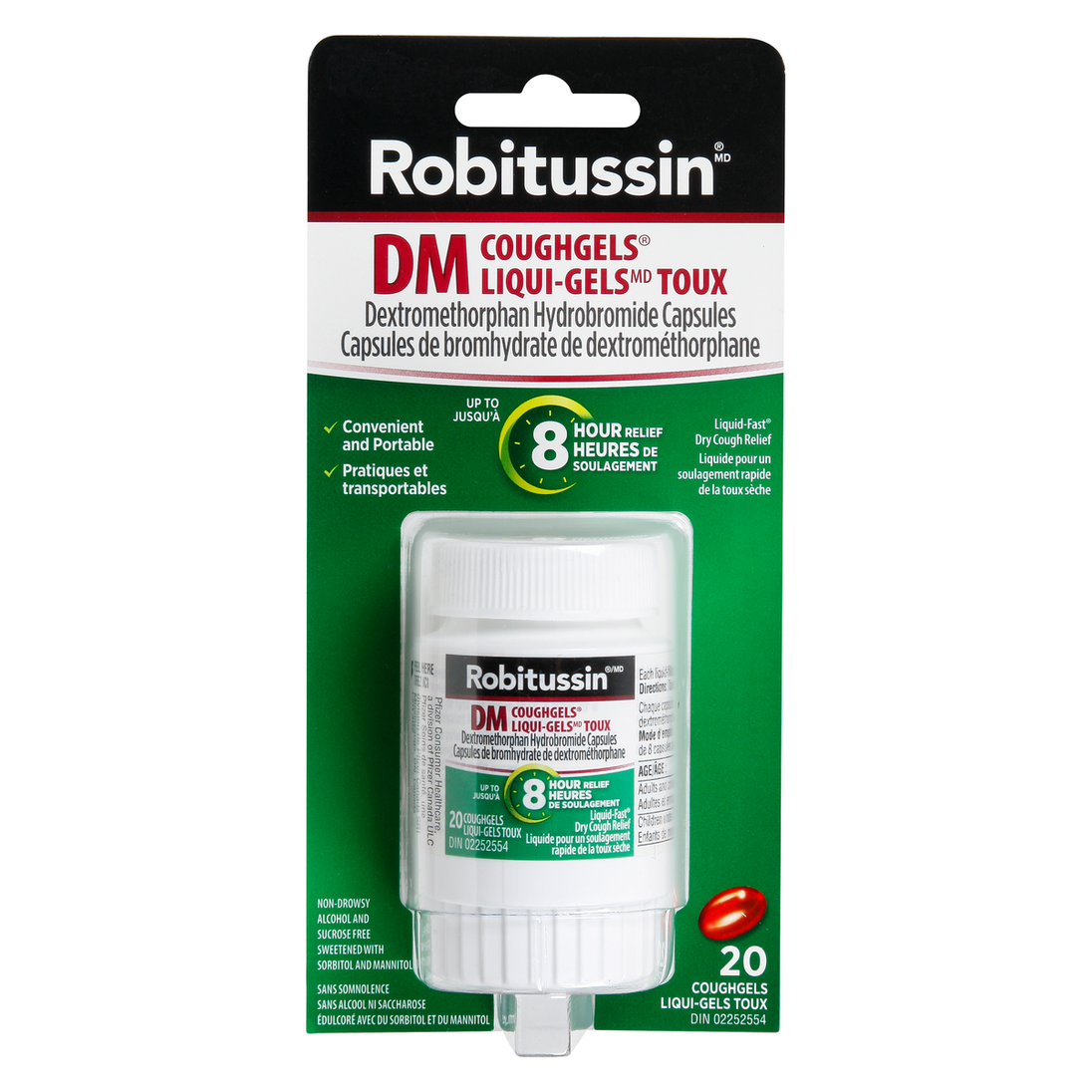 An image of ROBITUSSIN DM LIQUI-GELS COUGH 20 by  First Care Pharmacy