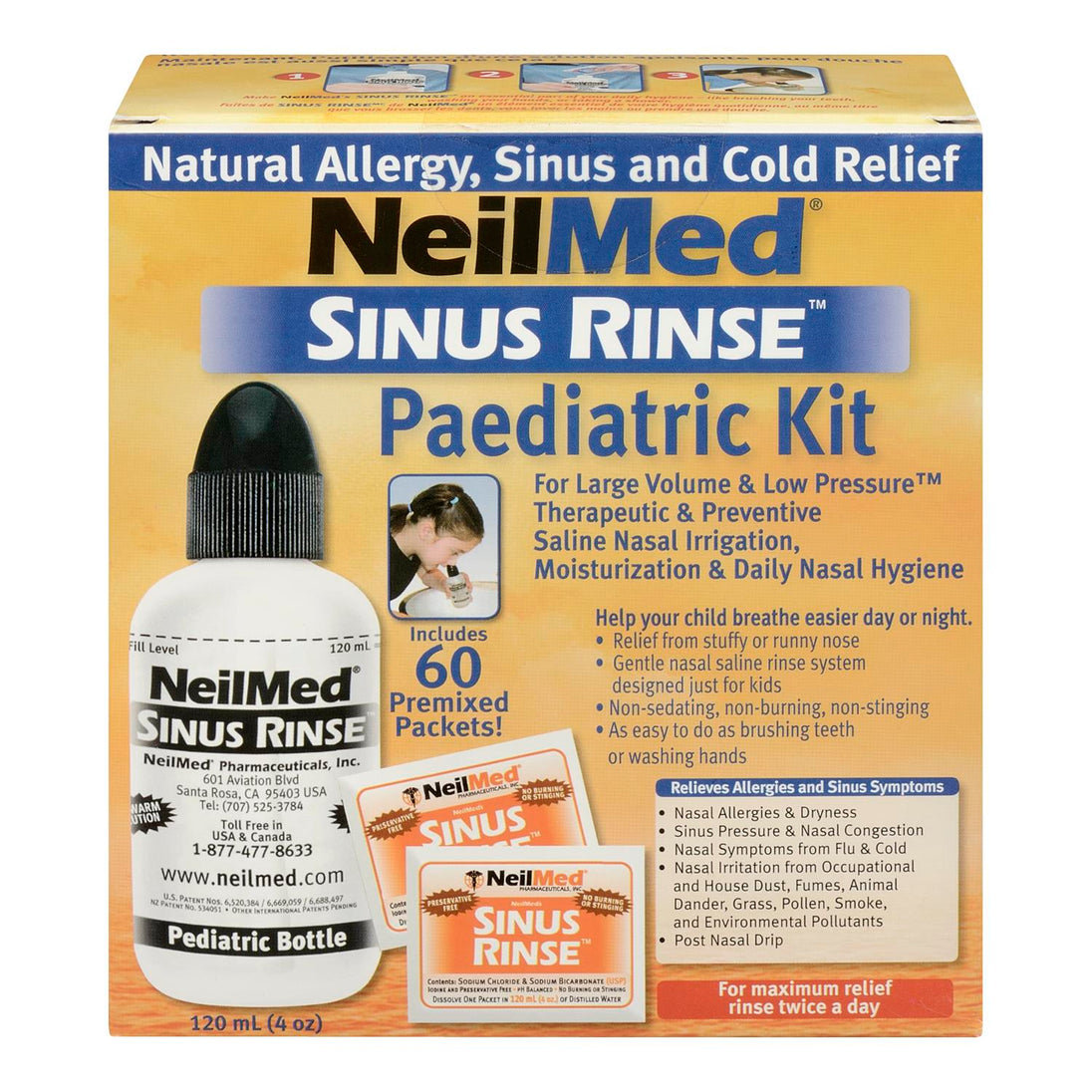 An image of NEILMED SINUS RINSE PEDIATRIC KIT 120ML by  Nutravite Pharmaceuticals Inc