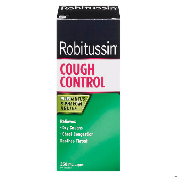 An image of ROBITUSSIN DM COUGH CONTROL SYR 250ML by  GlaxoSmithKline Inc.