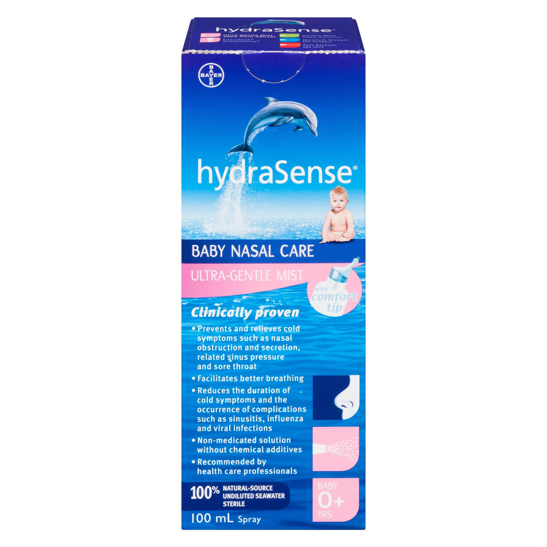 An image of HYDRASENSE ULTRA-GENTLE MIST SP 100ML by  Bayer Inc., Consumer Care Division