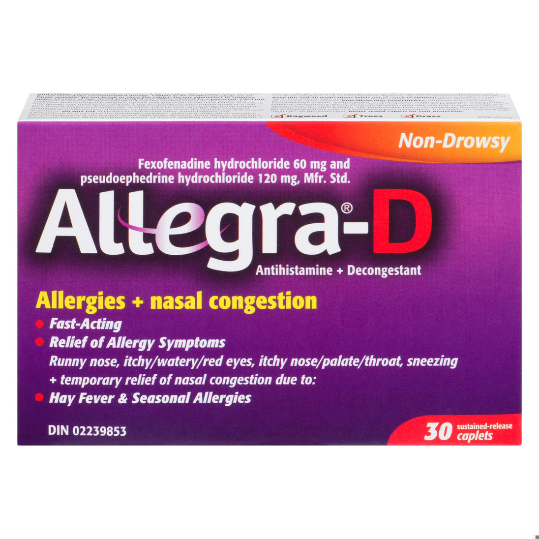 An image of ALLEGRA D TB 30 by  Canderm Pharma Inc.
