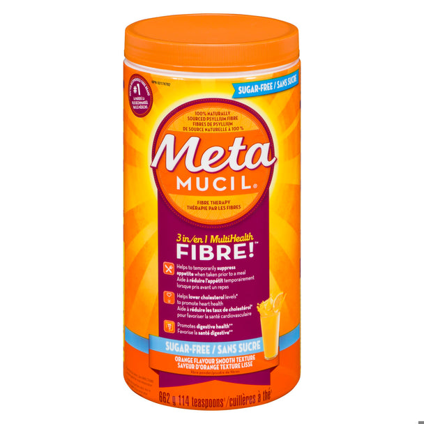 An image of METAMUCIL SMOOTH TEXT SUGAR FREE ORANGE 662G by  Procter & Gamble Inc.