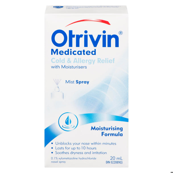 An image of OTRIVIN 0.1% NASAL SP MOITURIZING COLD&ALLERG 20ML by  GlaxoSmithKline Inc.