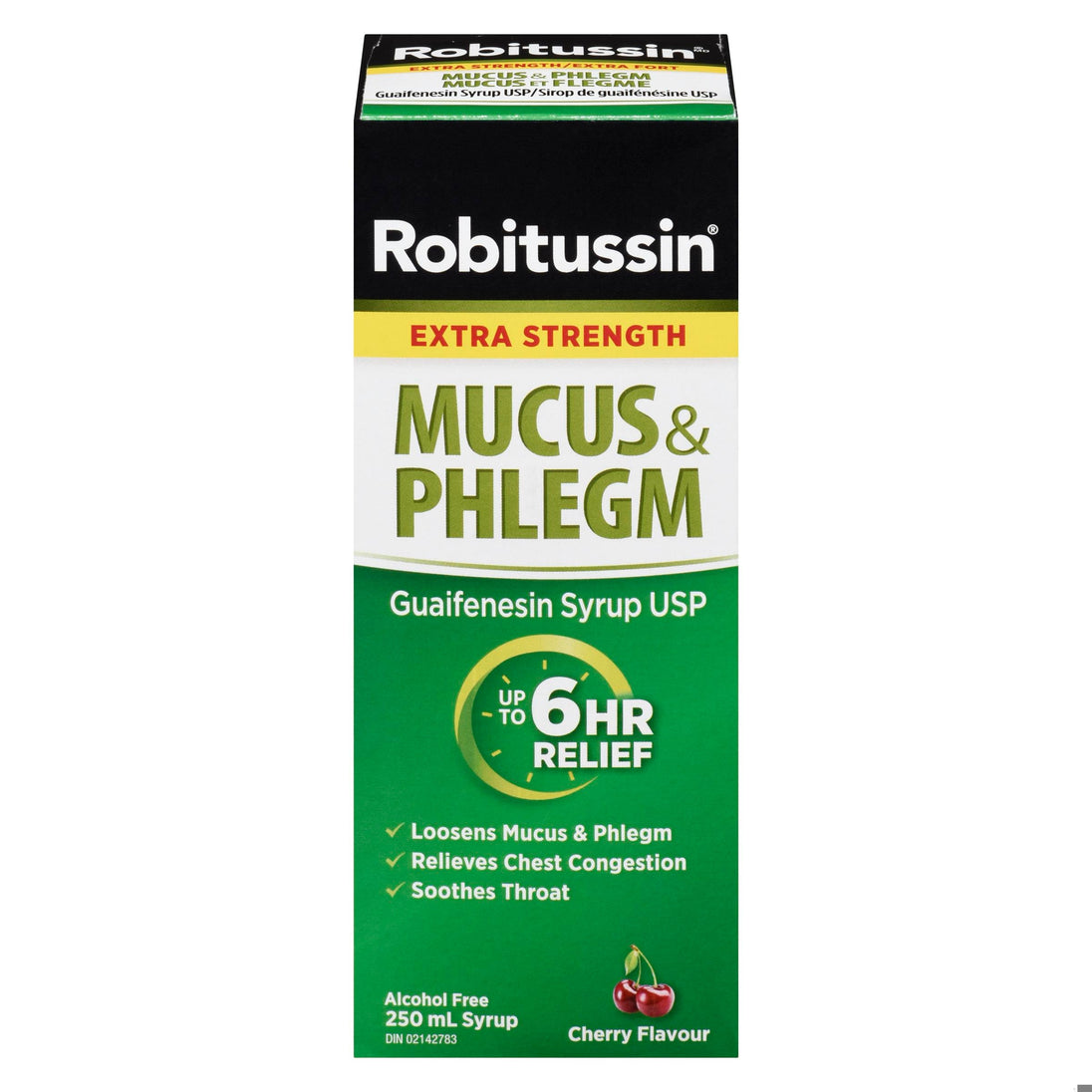 An image of ROBITUSSIN XST MUCUS&PHLEGM 250ML by  GlaxoSmithKline Inc.