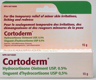 An image of CORTODERM OINT 0.5% 15G by  Taro Pharmaceuticals Inc.