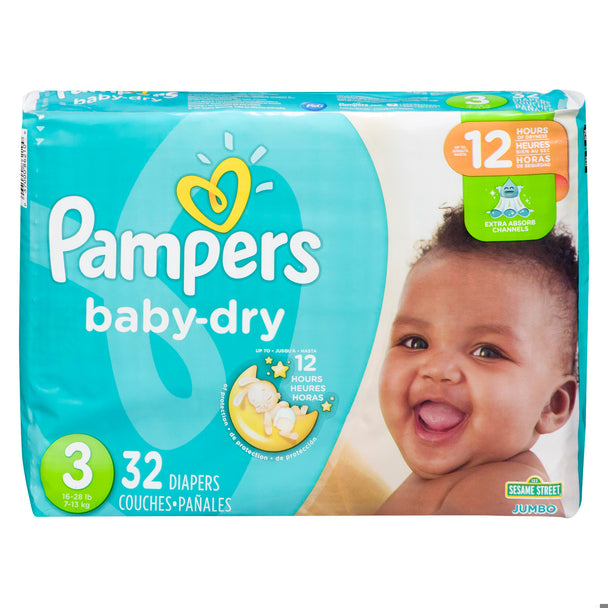 An image of PAMPERS BABY DRY JB SIZE 3 32 by  Procter & Gamble Inc.
