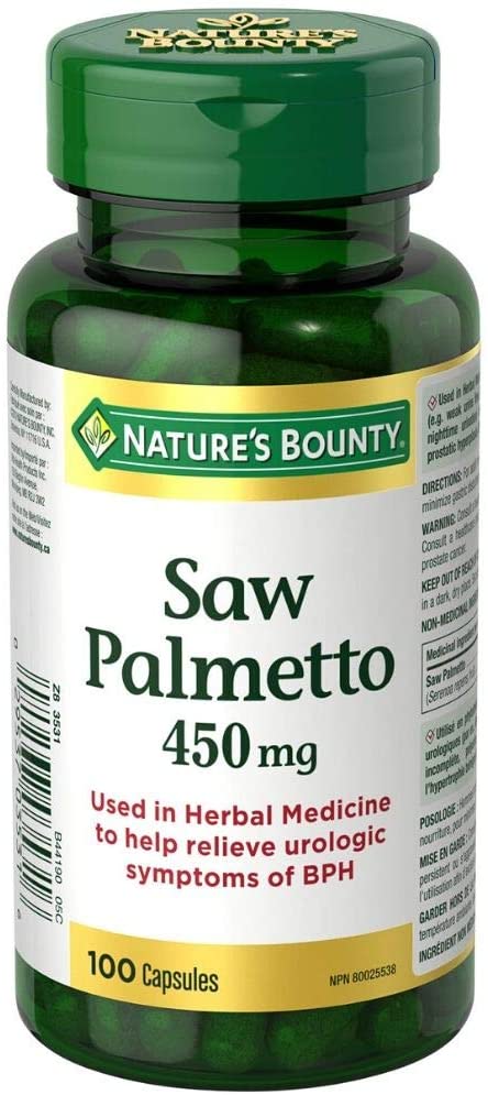 NATURE'S BOUNTY SAW PALEMETTO CAPS | 100 Tablets