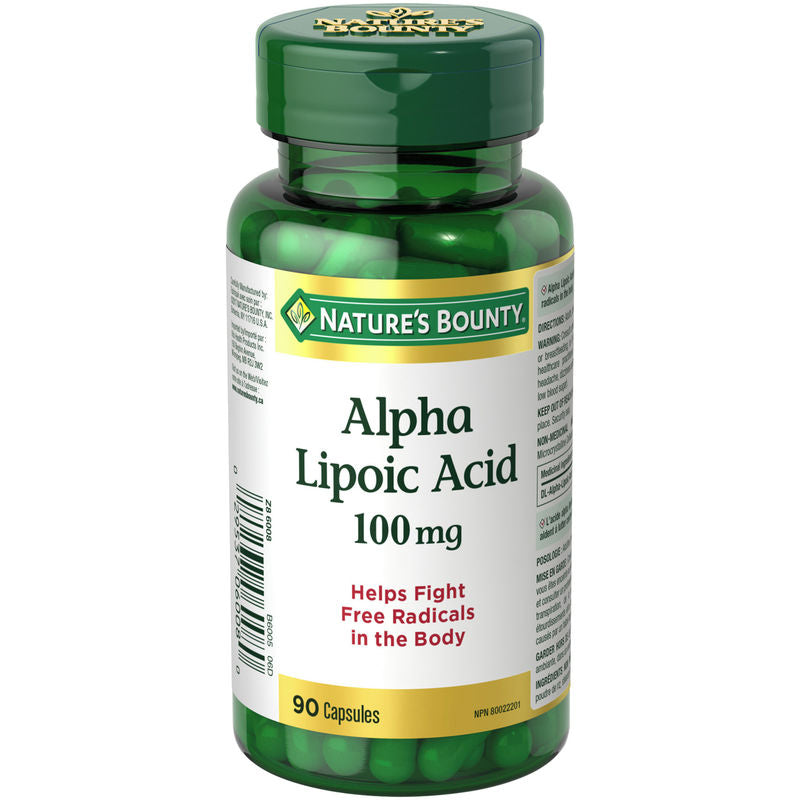 Nature's Bounty Alpha Lipoic Acid Caps 100mg | 90 Tablets
