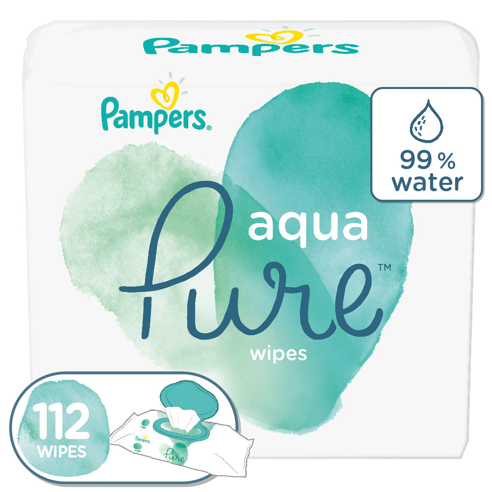 Pampers Aqua Pure Baby Wipes, 112