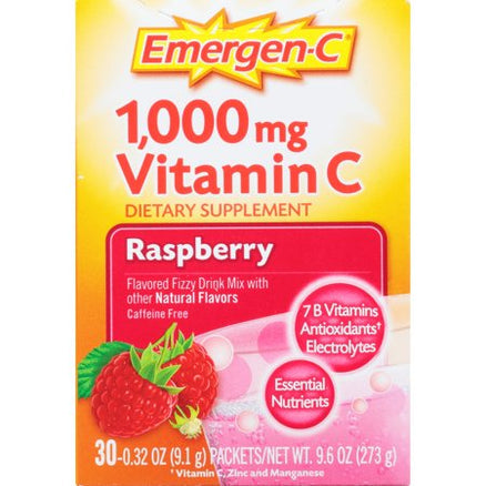 Emergen C 1000mg Raspberry Pk | 30 Tablets