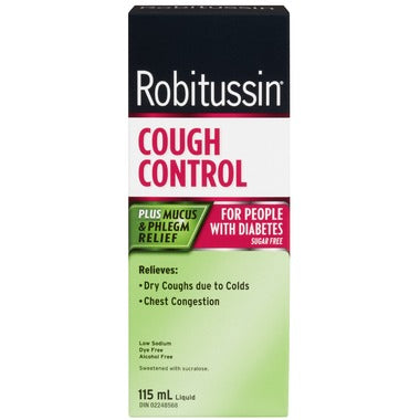 Robitussin DM Cough Control for People with Diabetes 115ml