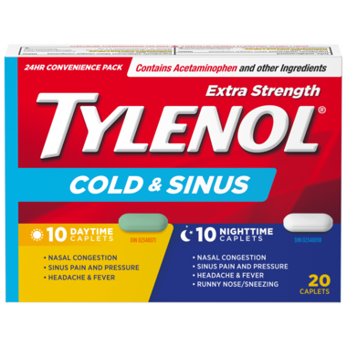 Tylenol Cold & Sinus Extra Strength Daytime + Nighttime Caplets