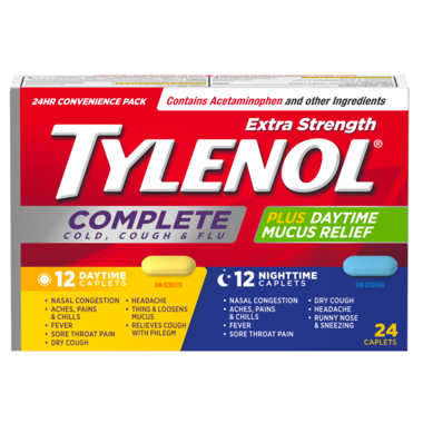 Tylenol Extra Strength Complete Cold, Cough & Flu Daytime/Nighttime Caplets