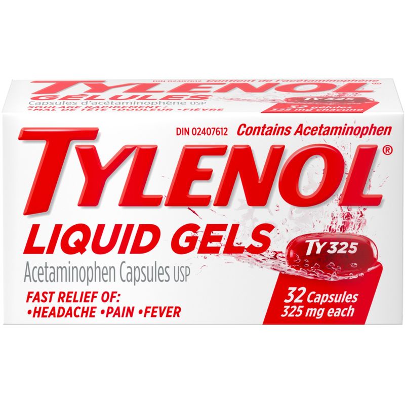 Tylenol Liq Gel 325mg, 32