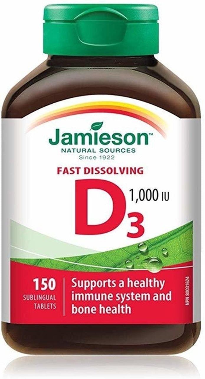 Vitamin D Sublingual Tb 1000iu 150 Jamieson | 150 Tablets