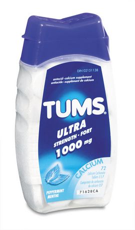 Tums Ultra Peppermint Tb 1000mg, 72