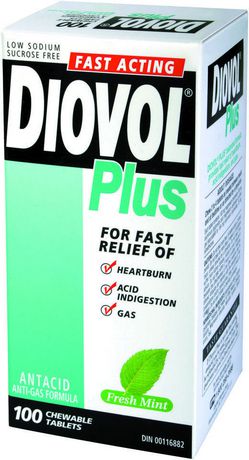 Diovol Plus Fresh Mint Chewable 100