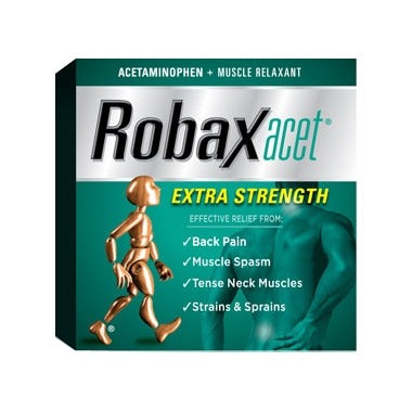 Robaxacet Extra strength 500mg, 18 Caplets