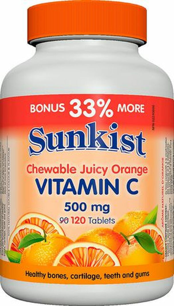 Sunkist Chew C 500mg Orange |  90+30'S Tablets by  First Care Pharmacy