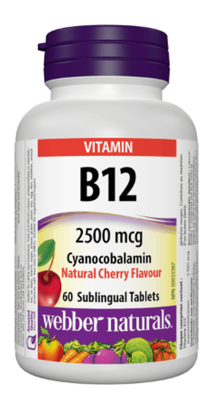 Vitamin B12 Tb 2500mcg Cherry | 60 Tablets