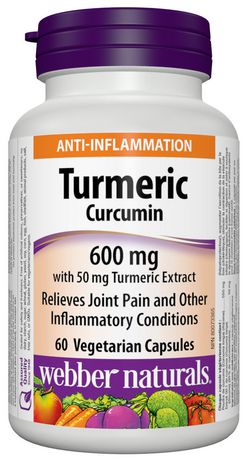 Tumeric 600 Turmeric Curcumin 600 Mg 60 Caps Webber | 60 Tablets