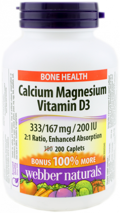 Calcium & Magnesium W/Vit D Cplt Web, 100+100