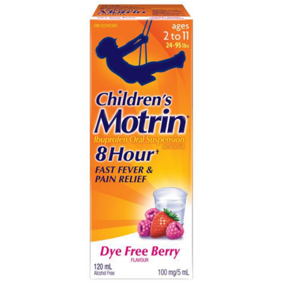 Motrin Childrens Liquid Pain Relief Ibuprofen Berry Flavour, 120 ml