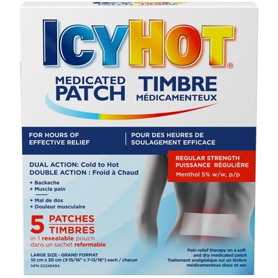 Icy Hot Medicated Back Patches Large 5 Patches