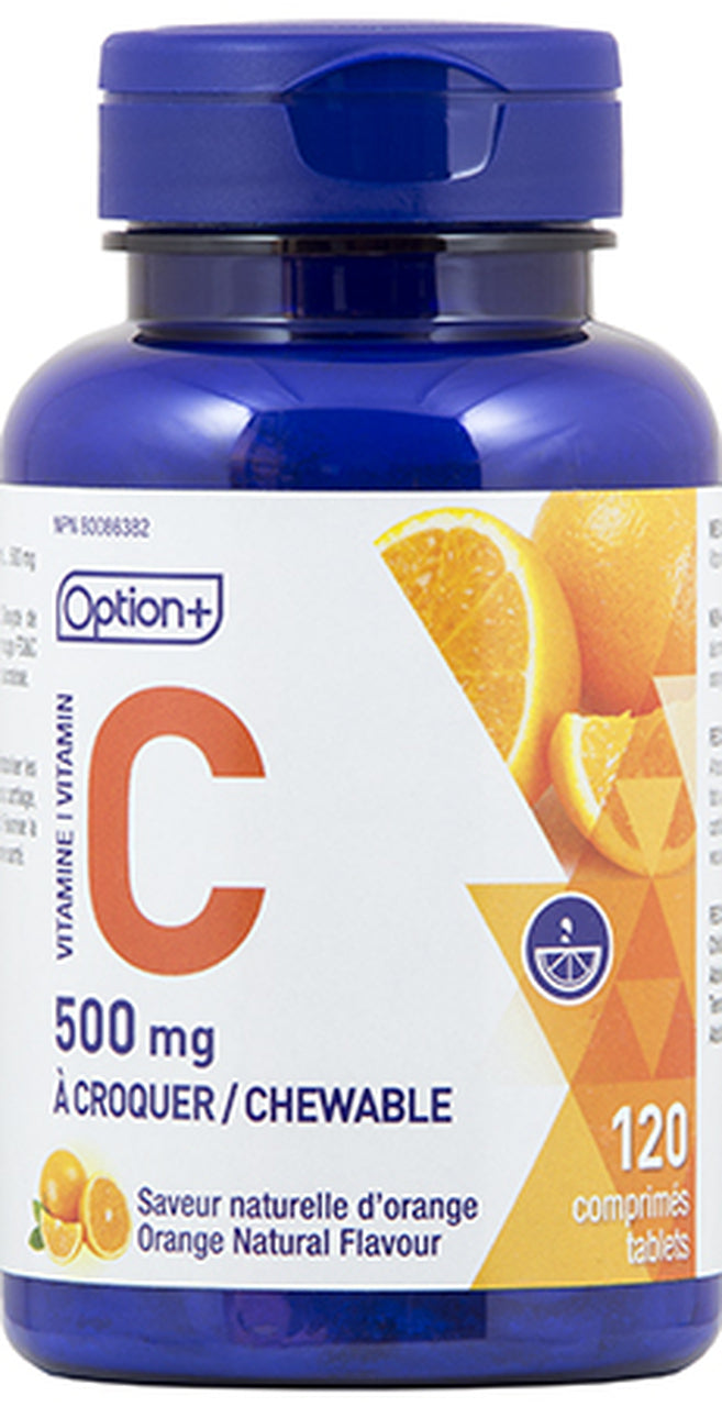 Option+ Vitamin C Orange Tb 500mg | 120 Tablets