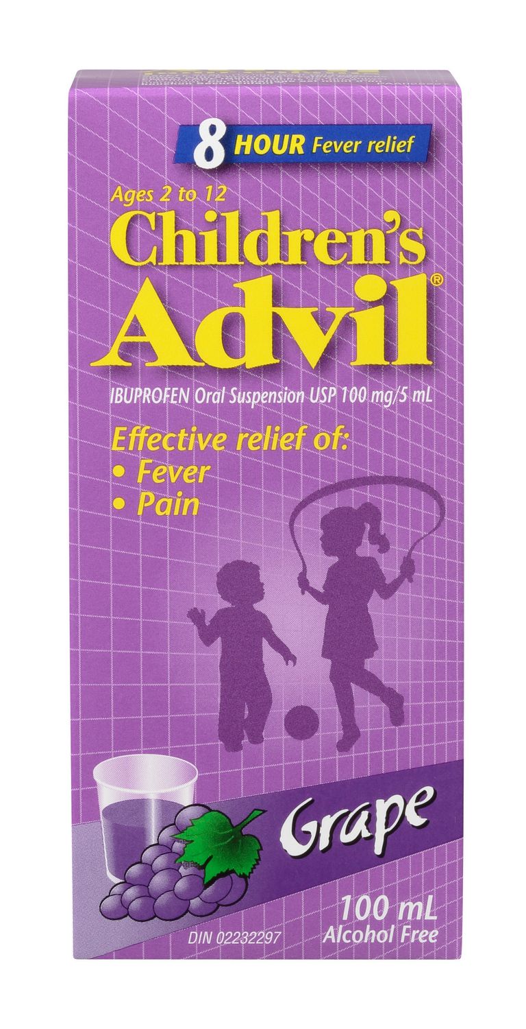 Advil Children's Suspension Alcohol Free Grape 100 ml
